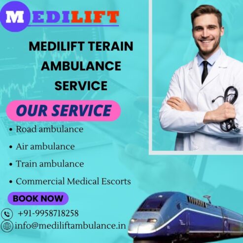 Medilift train ambulance service in Mumbai emergency patient transport services