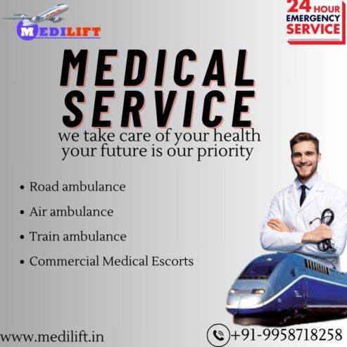 Medilift Train Ambulance Service in Patna is known for helping patients who need emergency medical transfer