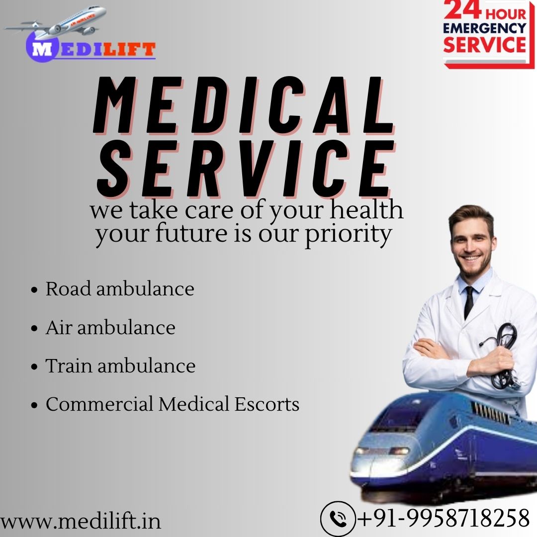 Medilift Train Ambulance Service in Patna is known for helping patients who need emergency medical transfer