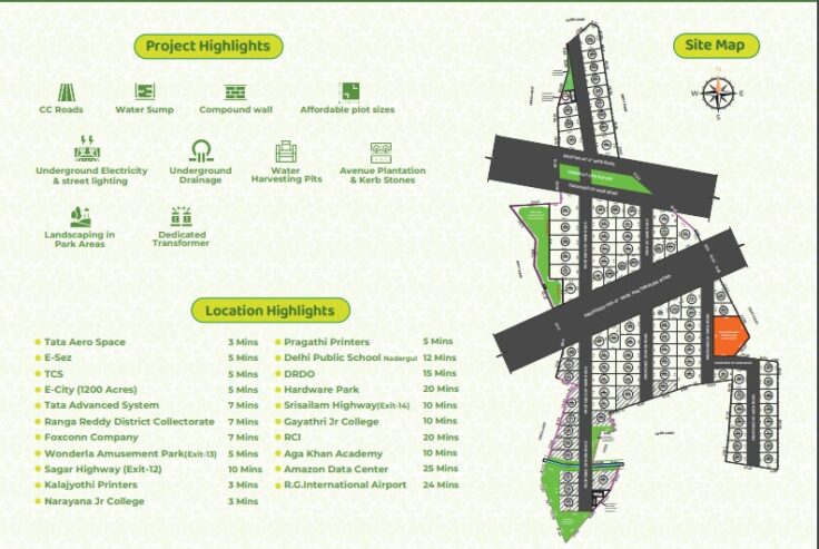 #Foxkon central Park – Premium Open plots for sale In Inside ORR #Adibatla(Behind Wonderla) – 8500204047