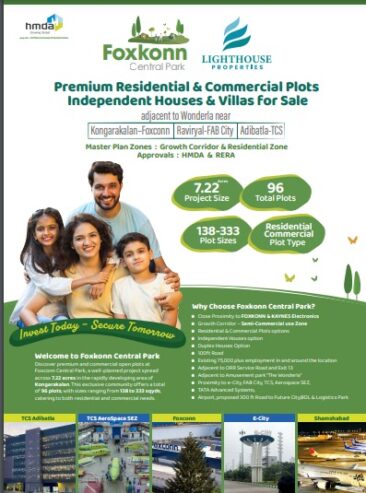 #Foxkon central Park – Premium Open plots for sale In Inside ORR #Adibatla(Behind Wonderla) – 8500204047