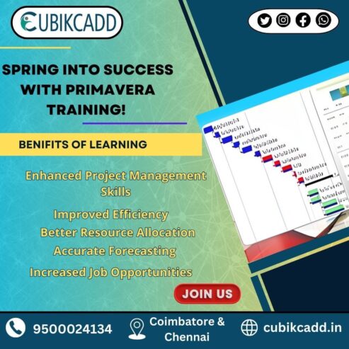 Primavera Training in Coimbatore | CUBIKCADD Master Project Management