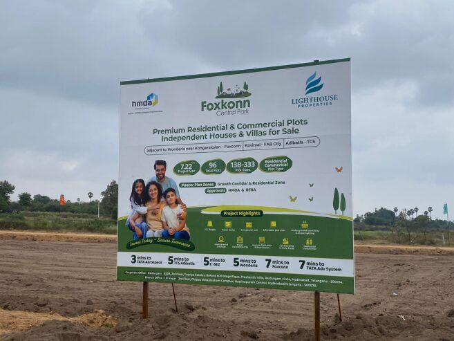 #Foxkon Central Park – HMDA Approved plots for sale In Kongarakalan #Adibatla(Wonderla) – Inside ORR – HYD