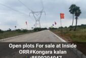 HMDA Approved Premium Open Plots for Sale 🌟 Kongarakalan – Adibatla (Behind Wonderla), Inside ORR, Hyderabad