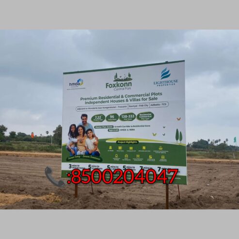 #Foxkon Central Park – HMDA Approved plots for sale In Inside ORR #KONGARAKALAN #ADIBATLA (Wonderla)- HYD