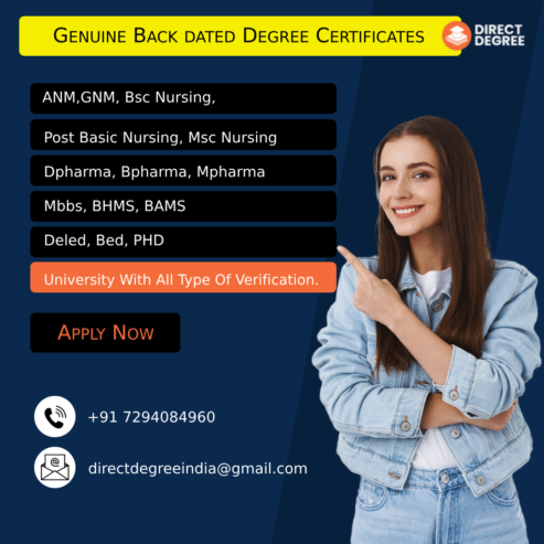 Genuine Back date Certificates for Paramedical Courses