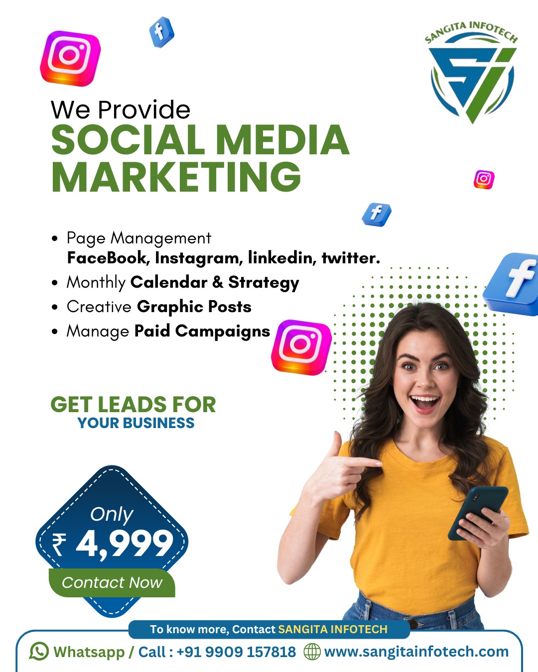 social media marketing by Sangita Infotech, Ahmedabad
