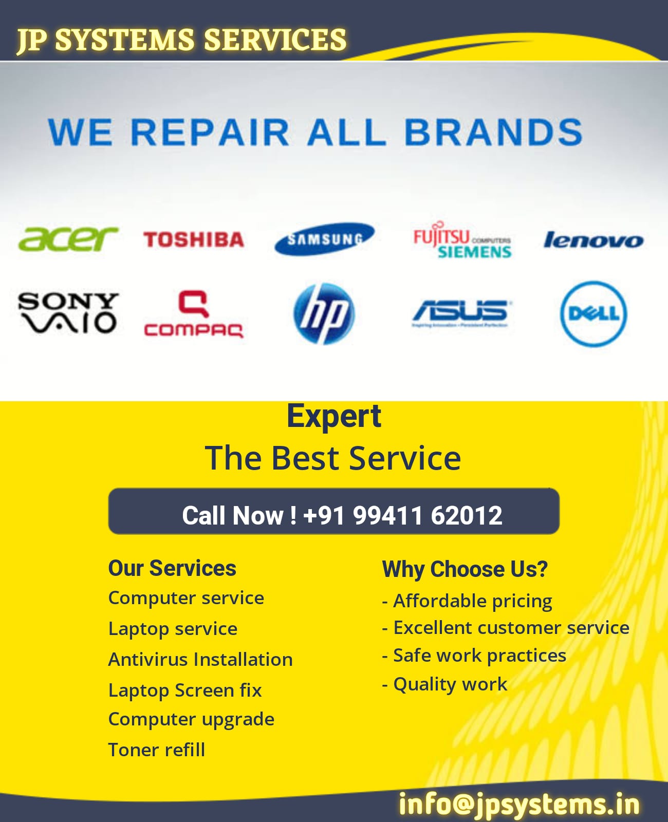 Computer assembling and installation|Thiruninravur|JP Systems