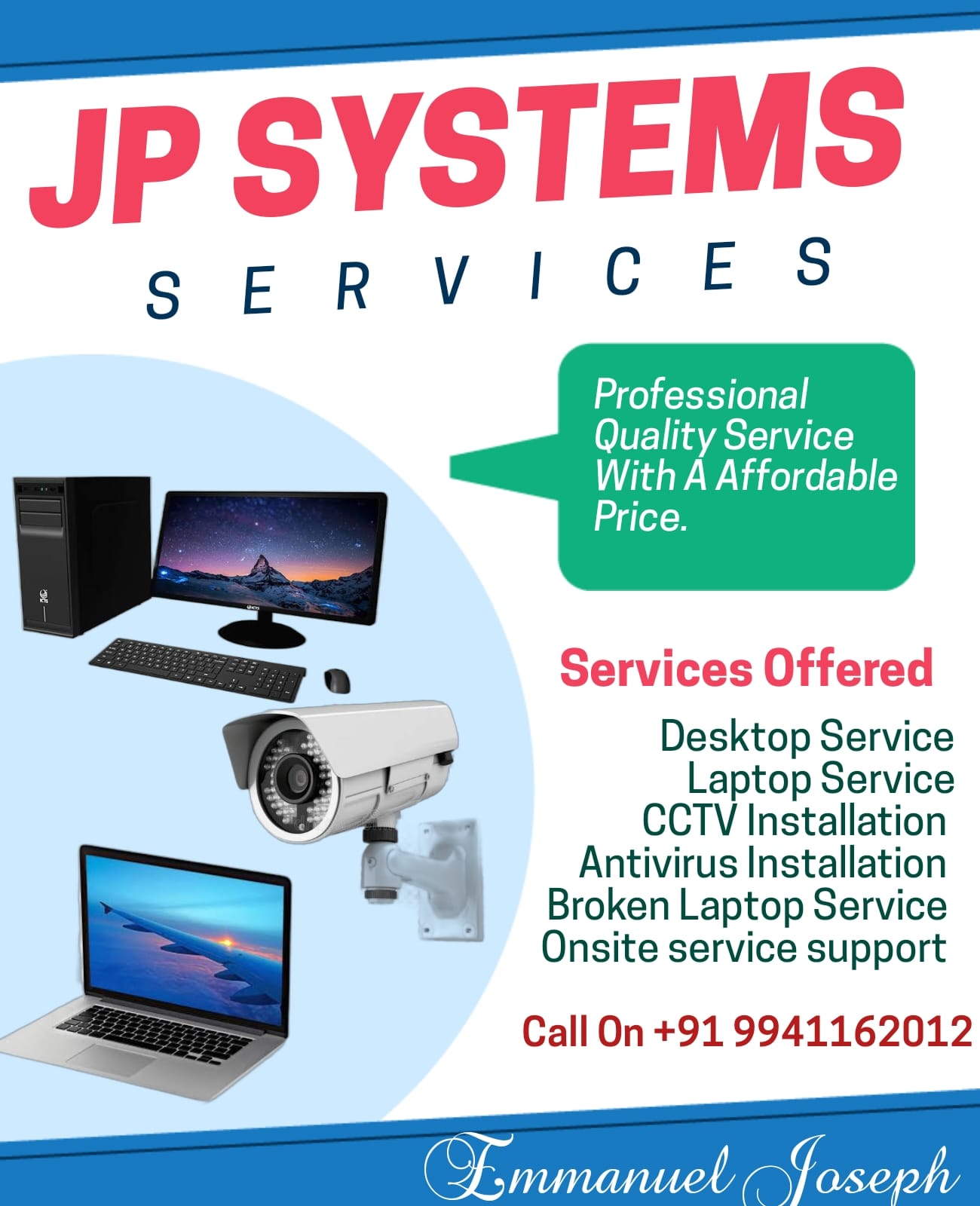 Computer assembling and installation|Thiruninravur|JP Systems
