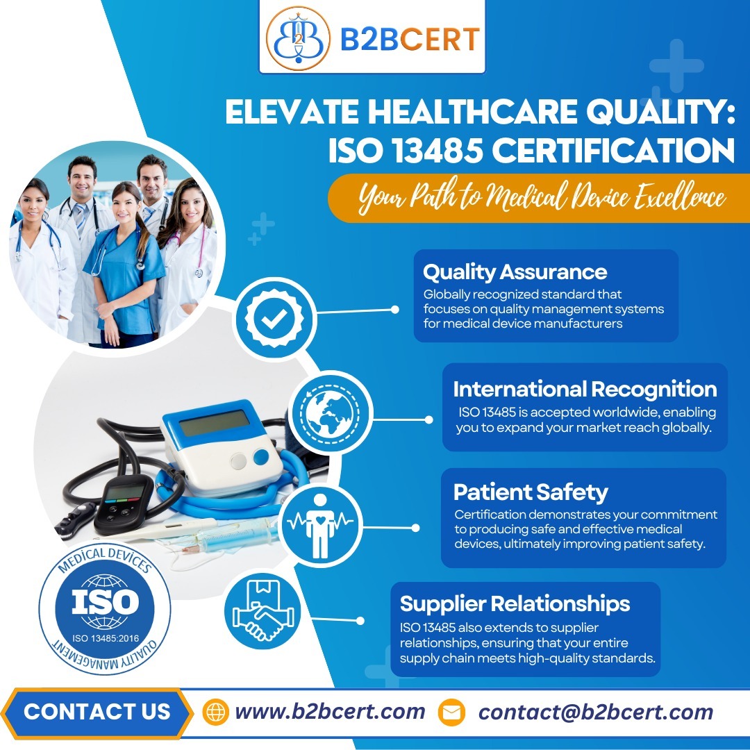 Strengthen Your Medical Device Quality with ISO 13485 Certification in Bangalore – Powered by B2B Cert