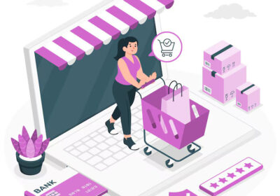 ecommerce-checkout-laptop-concept-illustration_114360-8243