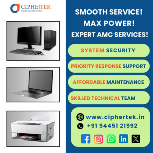 Laptop, Computer & Printer AMC Services in Chennai | IT Solutions by Ciphertek