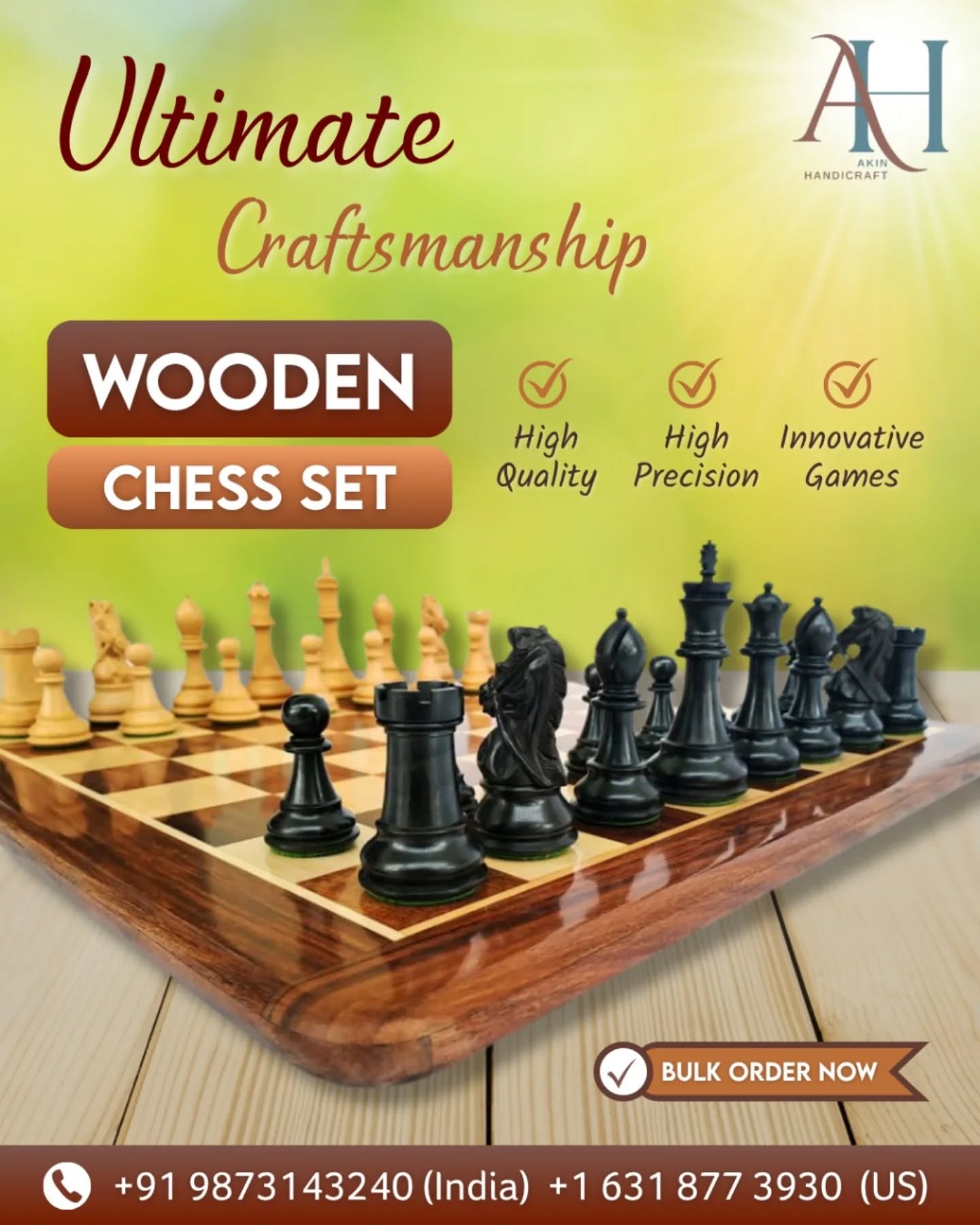 Wooden Chess Set Exporter in India