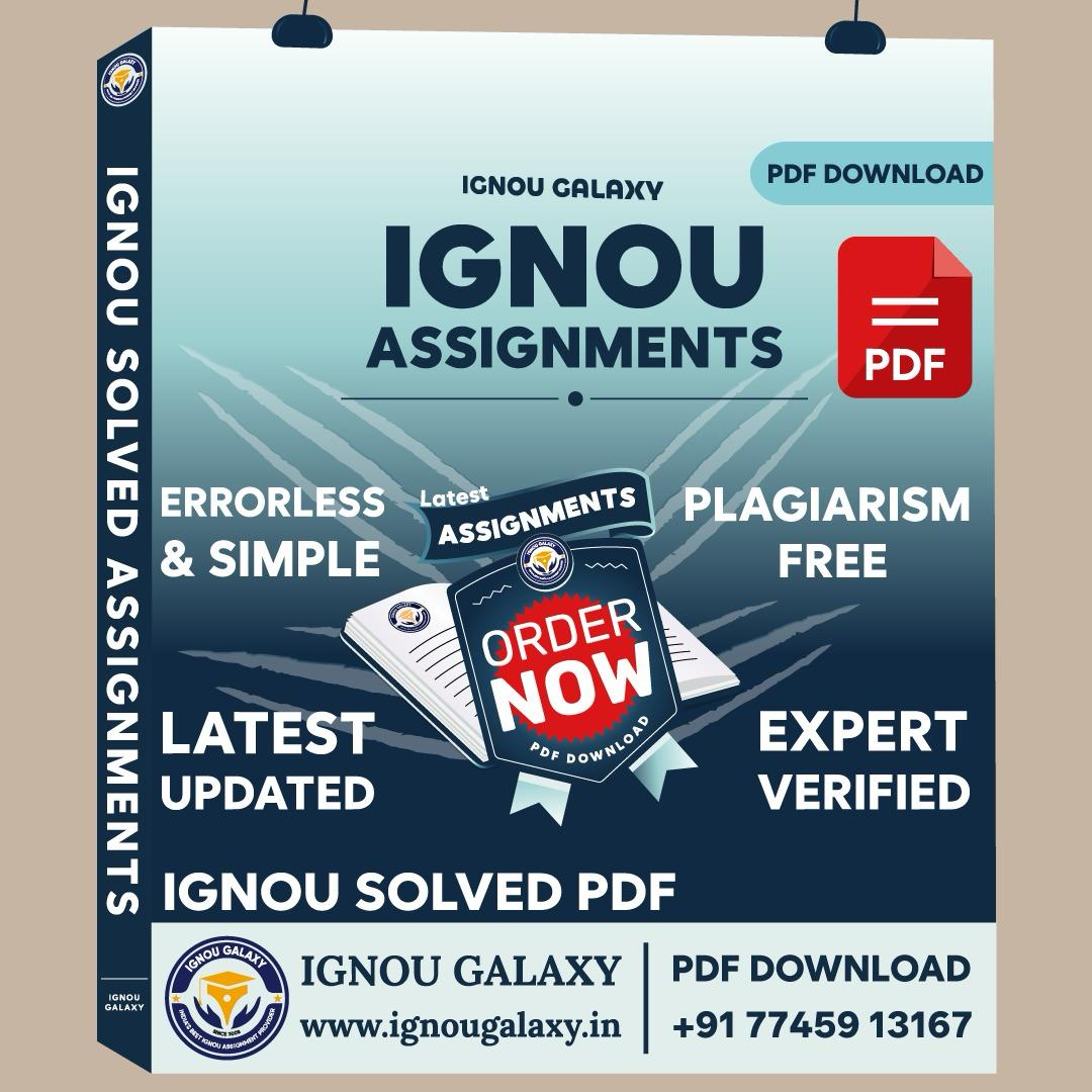 IGNOU Solved Assignment