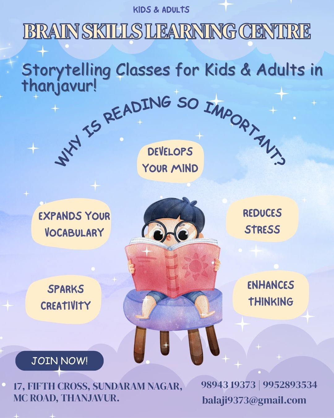 Storytelling Classes for Kids & Adults in Thanjavur!