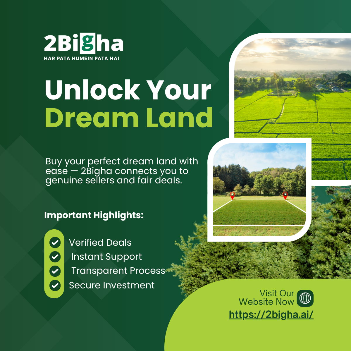 Secure Your Future with Real Estate Investments from 2Bigha