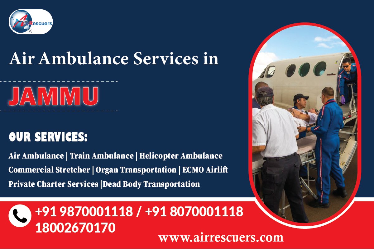 Train and Air Ambulance Services in Jammu for Quick, Safe, and Reliable Emergency Medical Transportation.