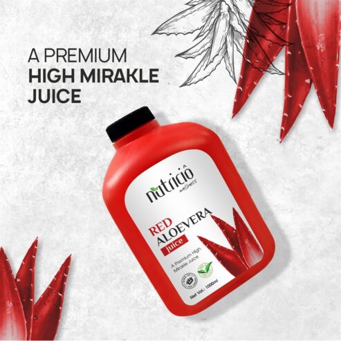 proveda nutricio wellness Red Aloevera Juice with Ashwagandha and Honey, 1000 ml, Pack of 1, a primium high mirakle juice