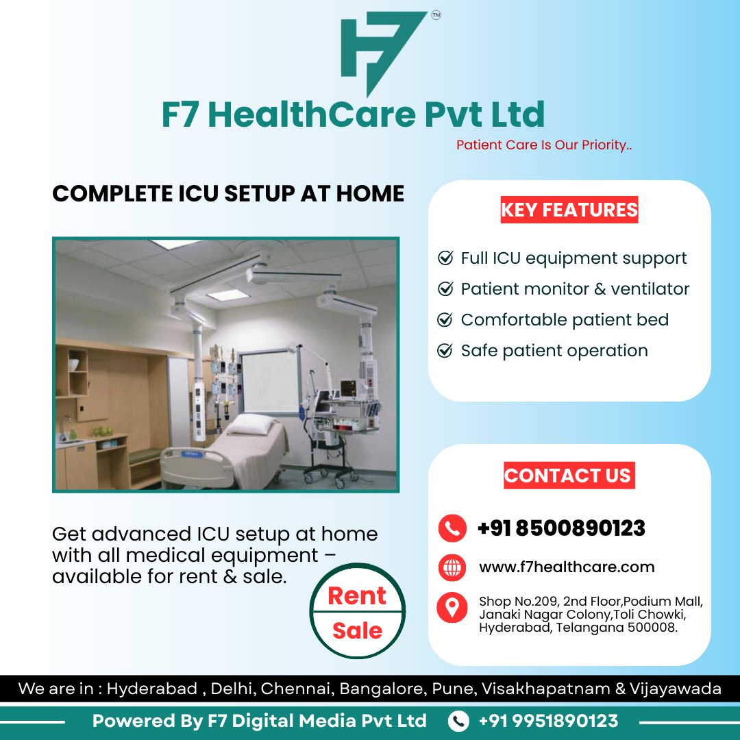 F7 Healthcare – Complete ICU Setup at Home in Hyderabad