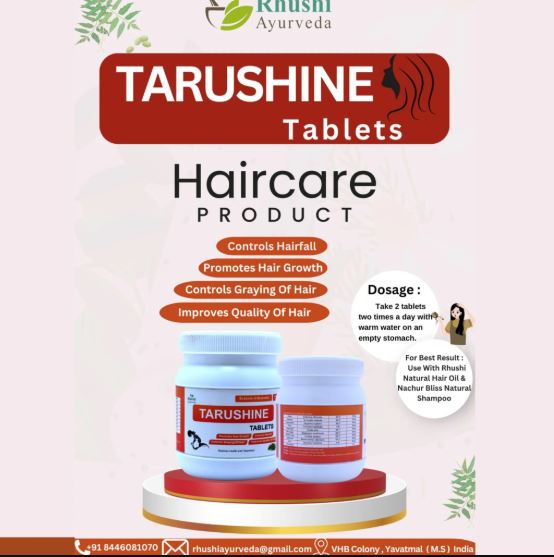rhushiayurveda.com | Tarushine Ayurvedic Tablets For hair care, hair growth