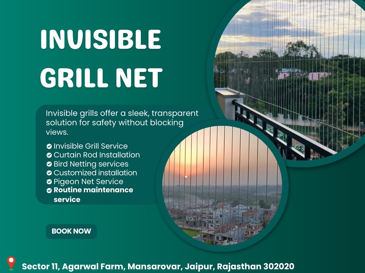 Customized Invisible Grill Installation in Jaipur