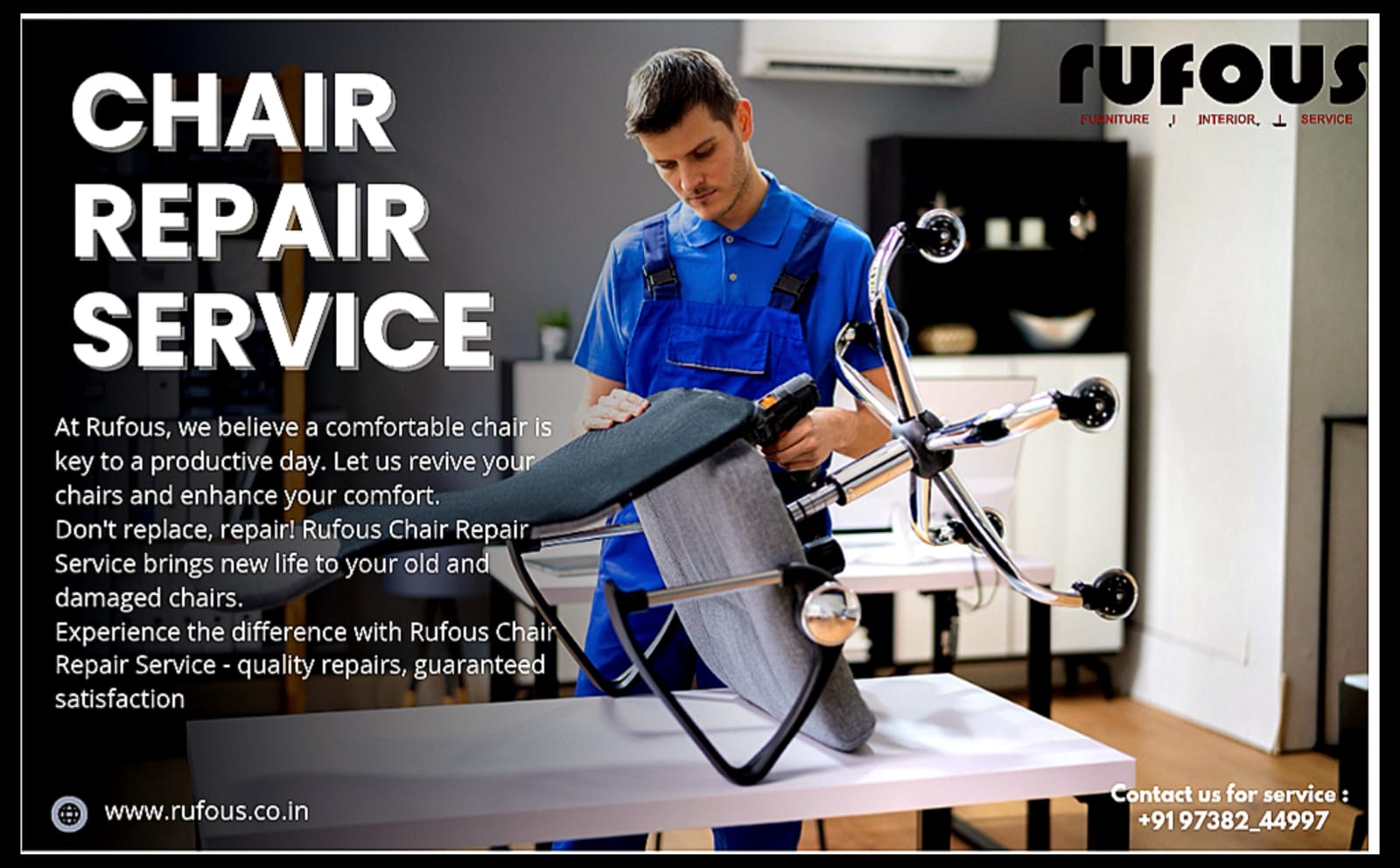 Rufous office chair repair