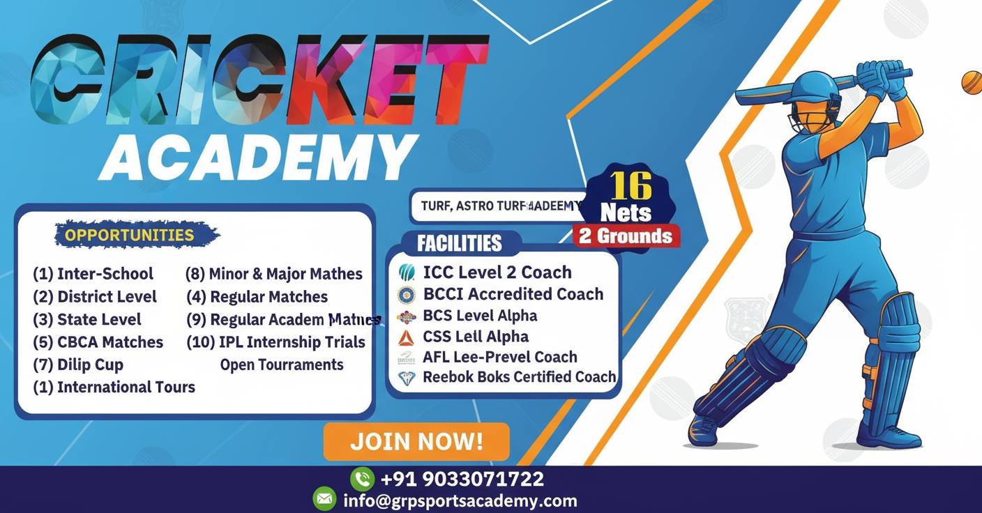 GRP Sports Academy Ahmedabad | Best Cricket Coaching & Kids Fitness Programs