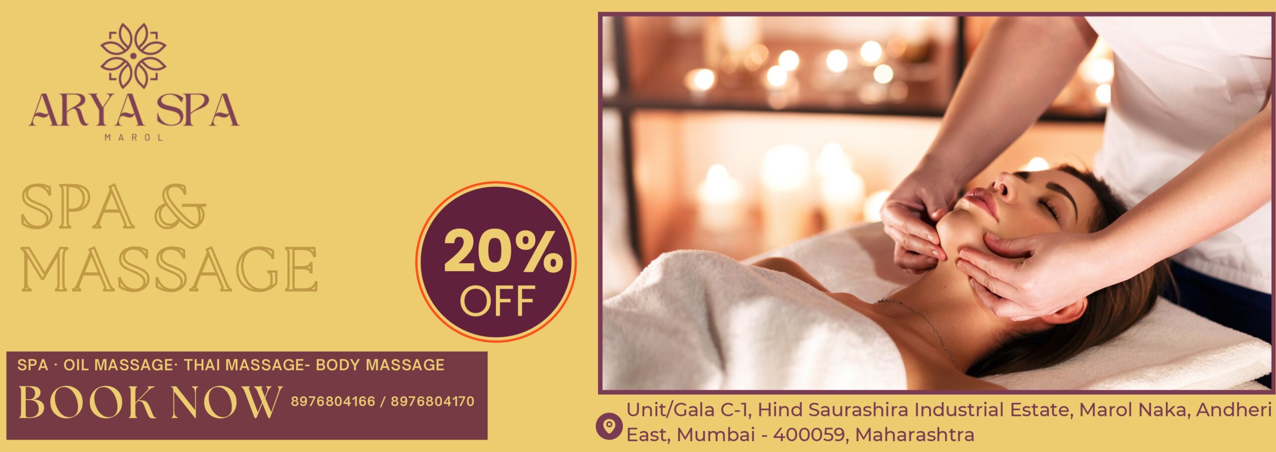 Arya Spa Andheri Premium Body Massage Spa 8976804166