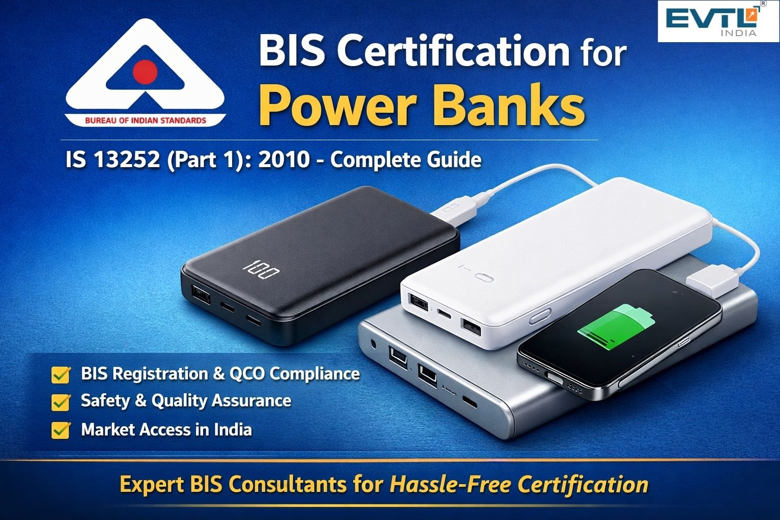 BIS Certification for Power Banks – IS 13252 (Part 1): 2010
