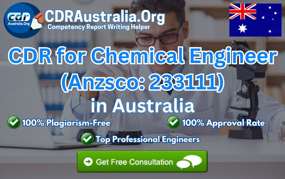 CDR for Chemical Engineer (ANZSCO: 233111) with CDRAustralia.Org