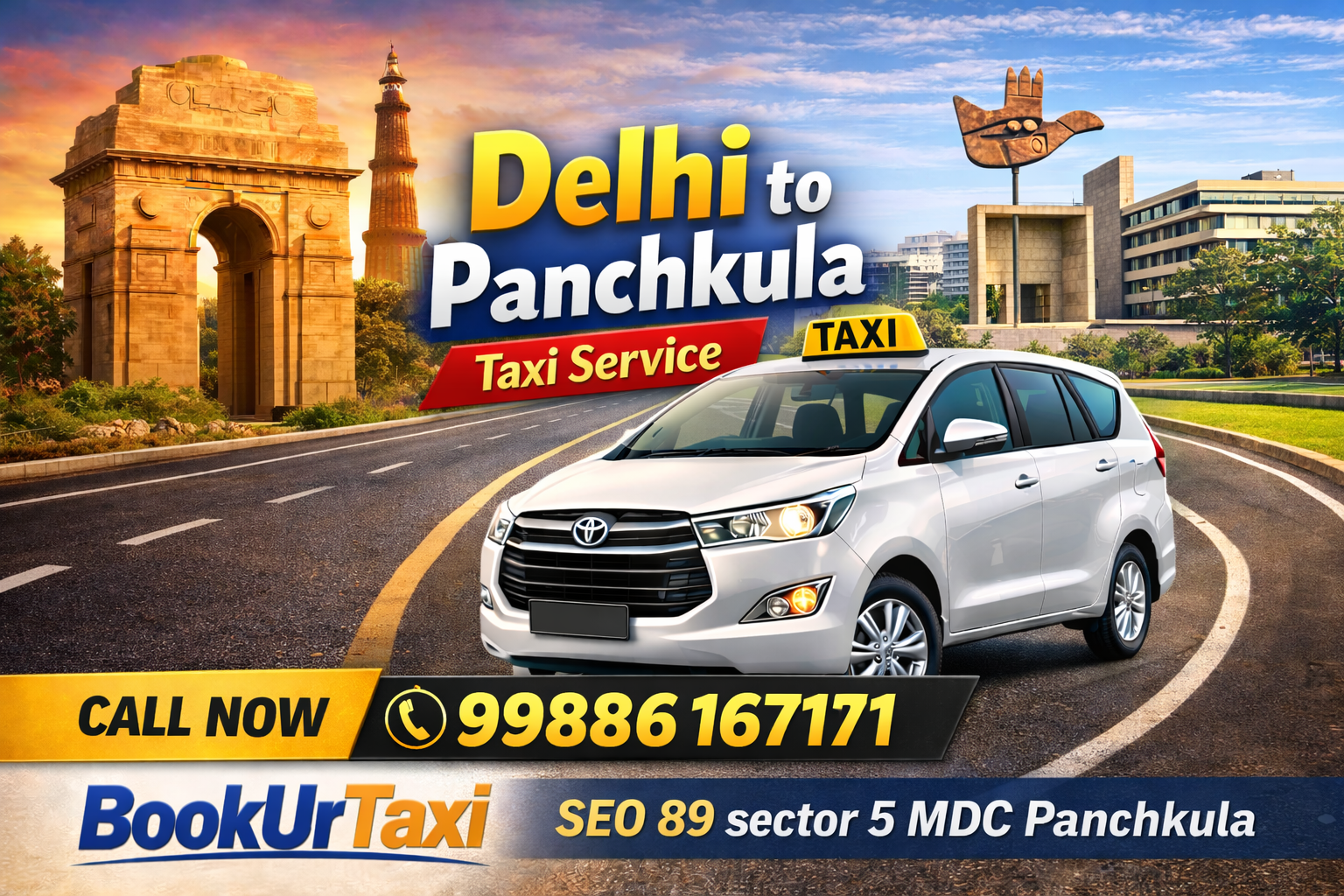 Delhi to Panchkula Taxi