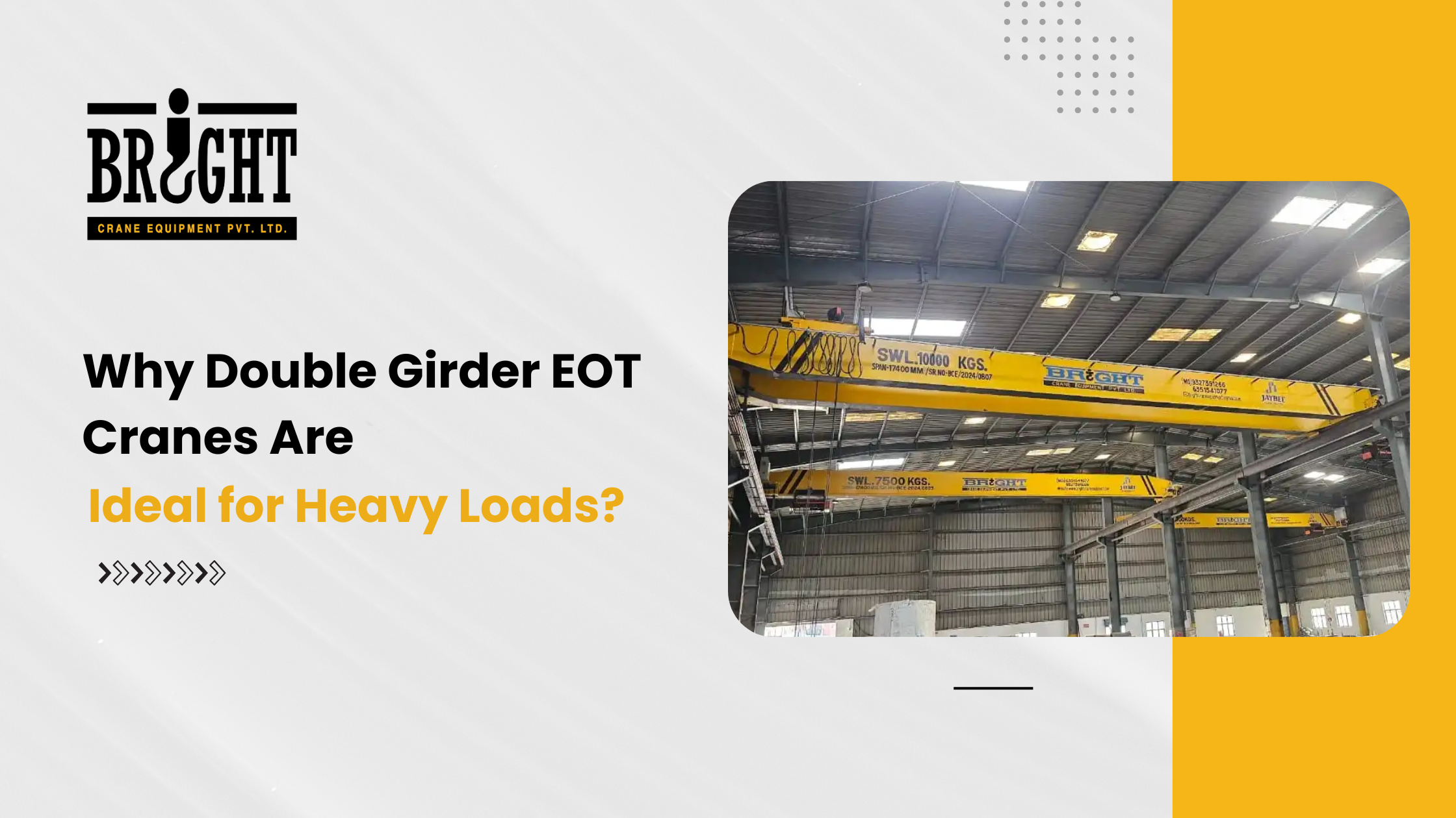 Why are Double Girder EOT Cranes Ideal for Heavy Loads?